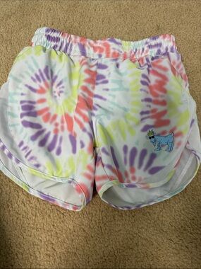 Kids Tie-Dye Active Shorts with Cartoon Graphic